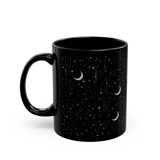 Witchy Moon and Stars Black Mug (11oz, 15oz)