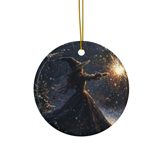 Enchanting Witch Christmas Ornament – Mystical Holiday Decor for a Witchy Christmas